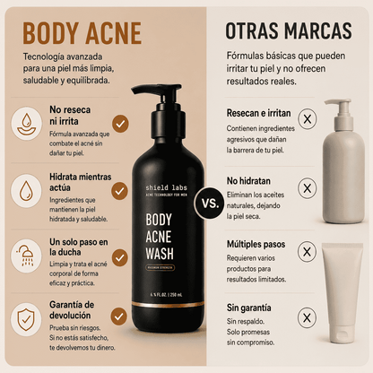 Body Acne | Decile chau al acné corporal en pocas semanas