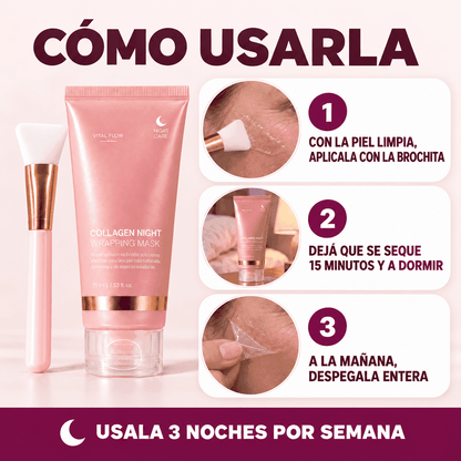 Vital Flow® Tratamiento Nocturno para Líneas de Expresión y Firmeza, sin Agujas