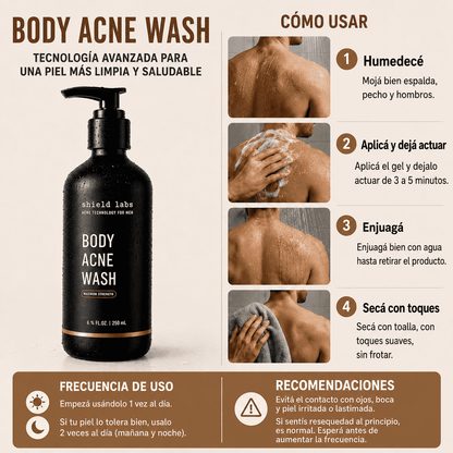 Body Acne | Decile chau al acné corporal en pocas semanas